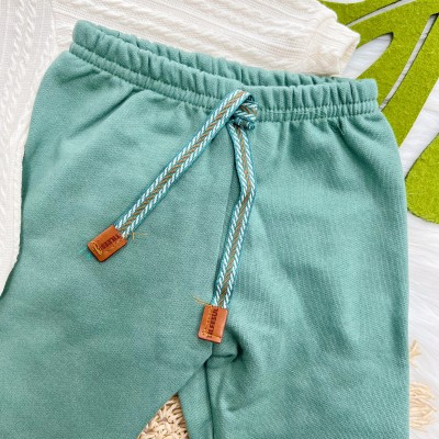 Conj. Casaco Original Brand e Calça de Moletom - Off White e Verde